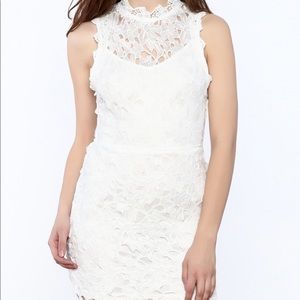 She & Sky white lace dress